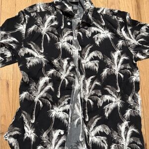 Black and White Palm Tree Shirt